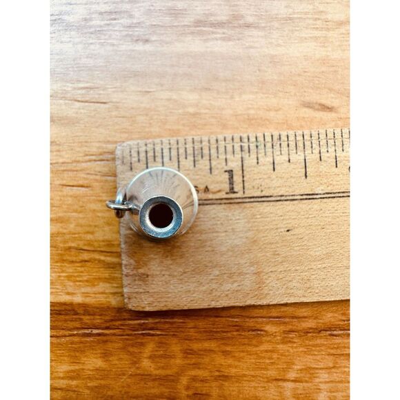 Sterling Silver Cheerleader Megaphone Charm Pendant Vintage 3/4" Dana Engraved - Picture 6 of 10